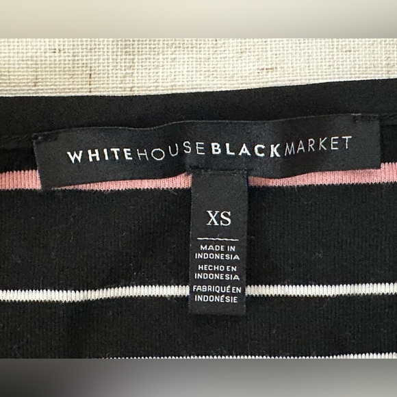 White House Black Market Black and Pink Sleeveless Tie Front Tank Top 🩷🖤 - Picture 8 of 10